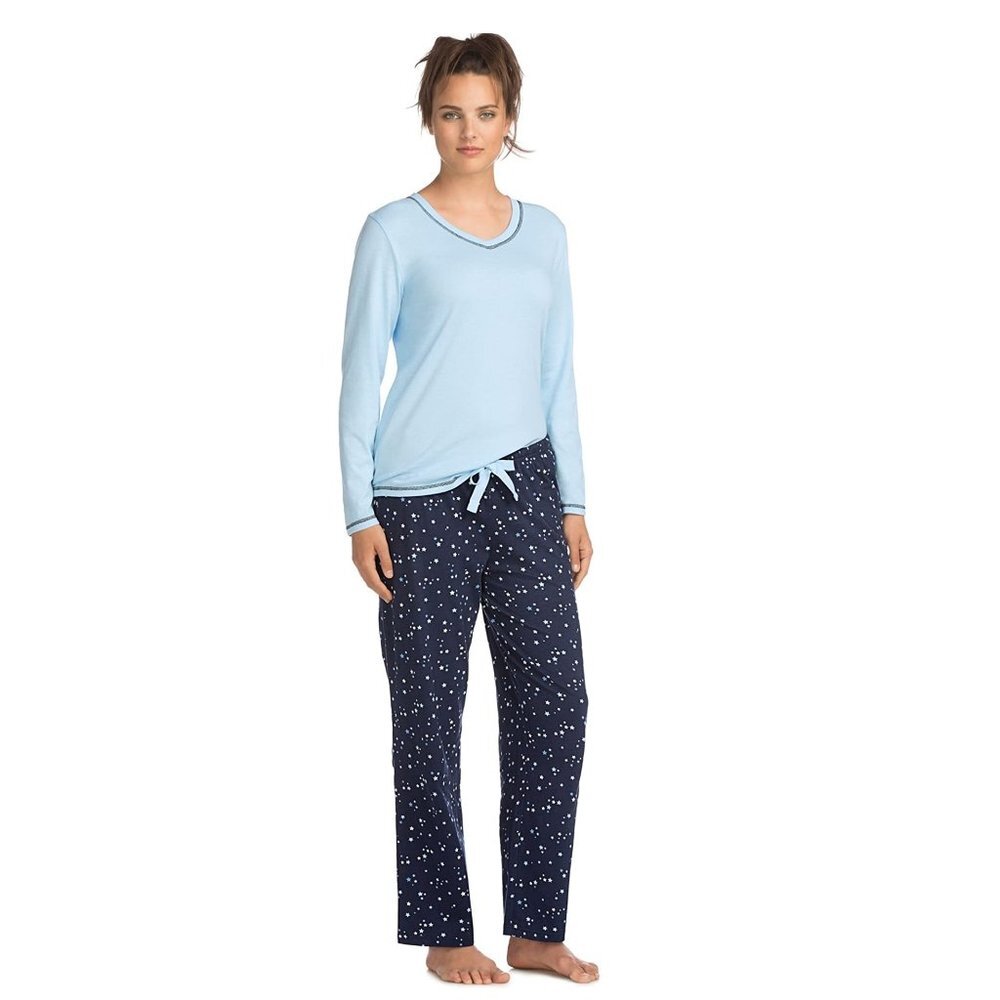 🎁 Hanes Long Sleeve Tee & Pant Sleep Set